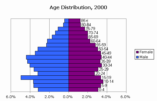 CensusScope -- Population Pyramid and Age Distribution Statistics