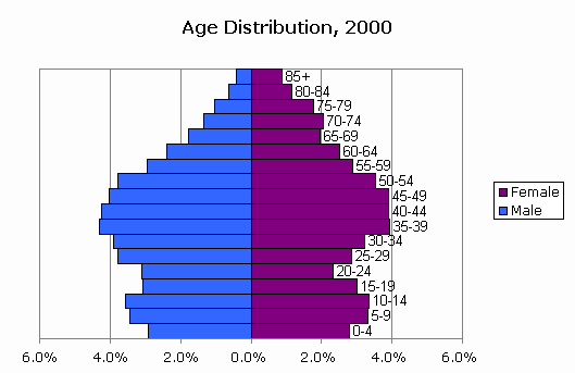 CensusScope -- Population Pyramid and Age Distribution Statistics