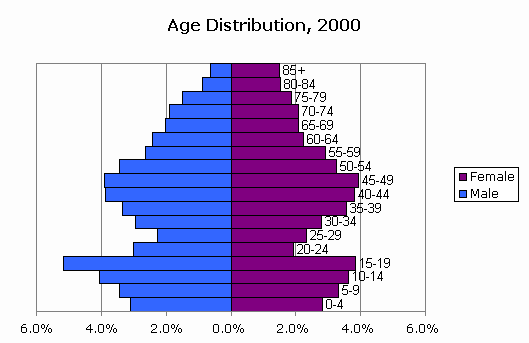 CensusScope -- Population Pyramid and Age Distribution Statistics